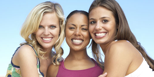 Three Young Happy Girls