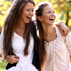 Image of twin adults understanding a tendency toward addiction is inherited
