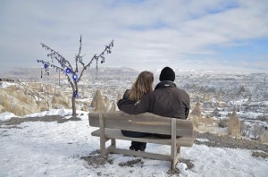 Woman supporting partner 