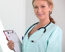 smiling female doctor discussing Good Nutrition