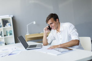 Young man in the office