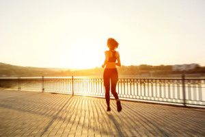 Woman jogging for her Recovery