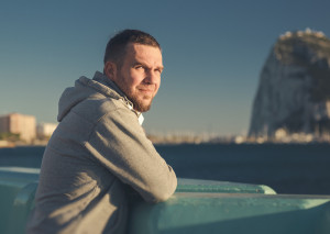 Portrait of handsome man outdoors