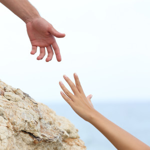 Man and woman hands helping concept