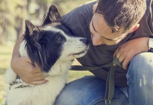 Man with his dog