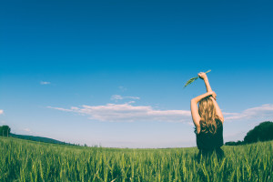 Woman enjoying freedom