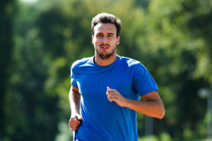 Young man jogging