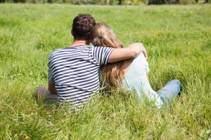 Cute couple in the park