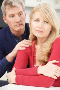 Mature Man Comforting Woman With Depression