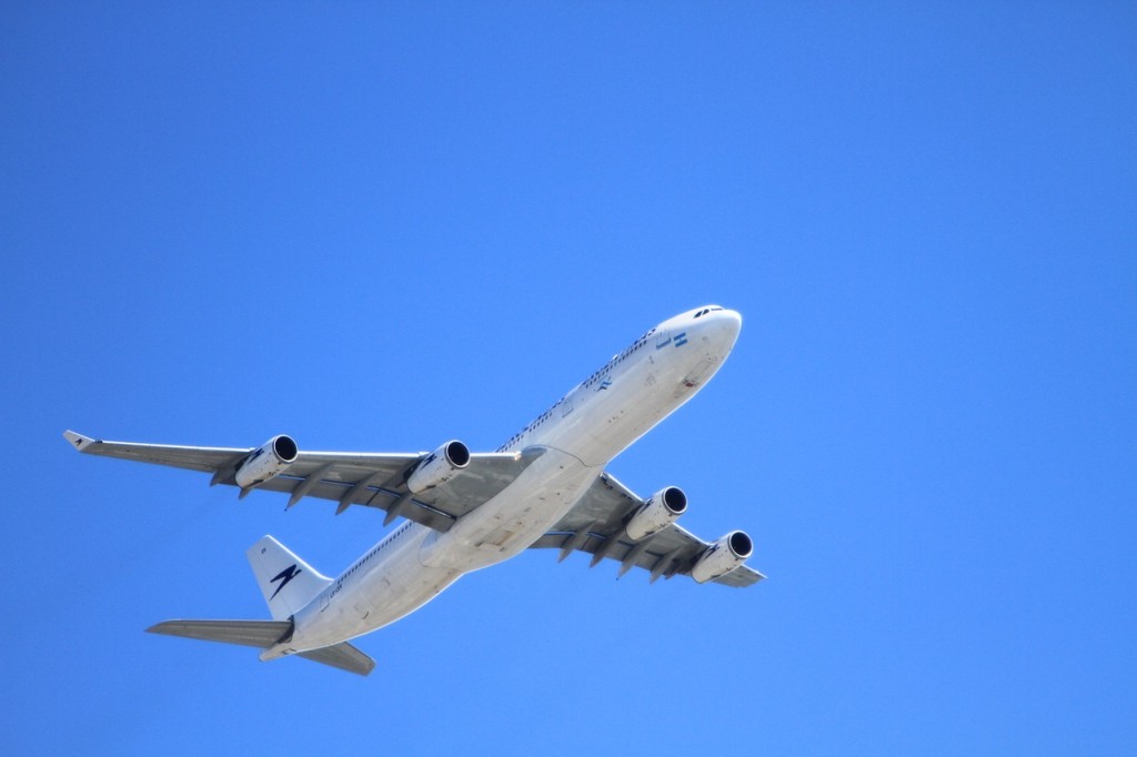 Plane in flight