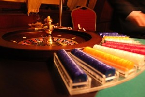 Roulette Wheel with Chips Gambling on rise due to Covid 19