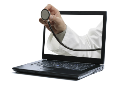 Doctor In Laptop Screen