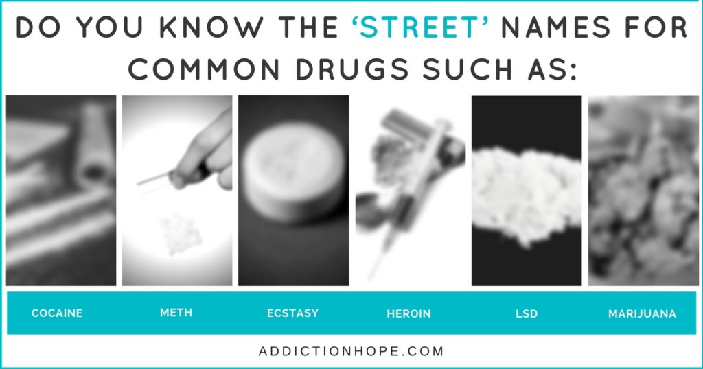 Different Drug Names Cocaine Heroin Marijuana - Addiction Hope