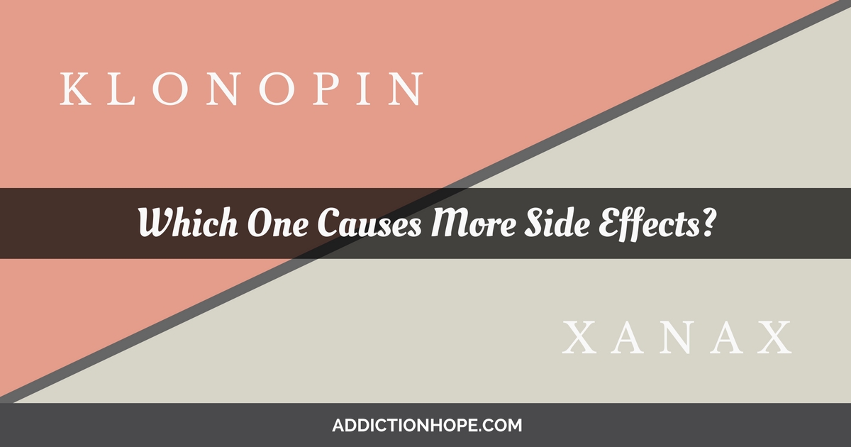 klonopin side vs effects xanax
