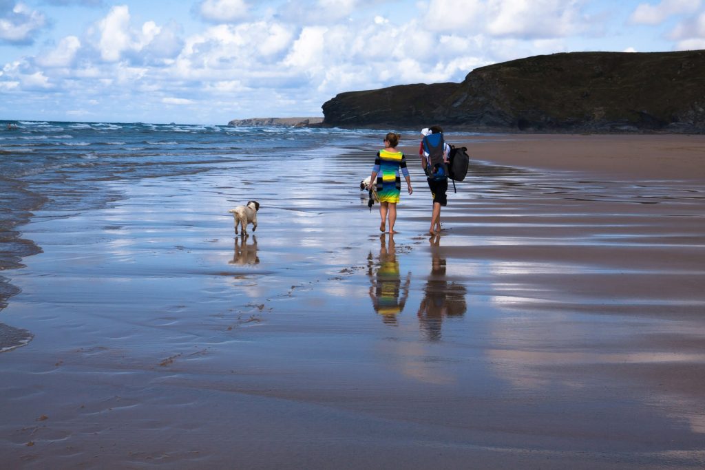 Walking on the beach