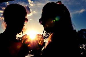 Girls drinking