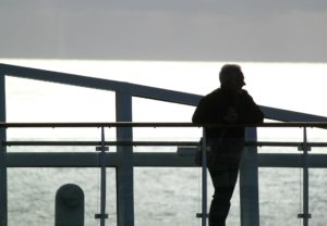 Man on pier