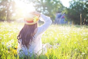 girl in field