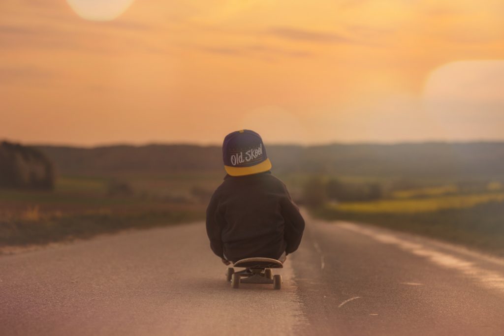 Boy on skateboard