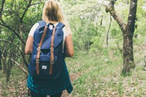 Woman backpacker