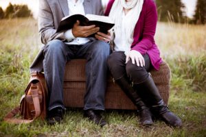 Couple reading together