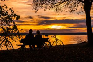 Friends on a bench