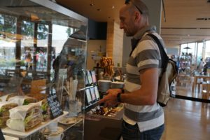 Man purchasing food