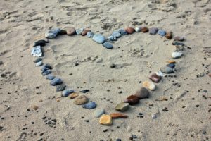 Heart in the sand