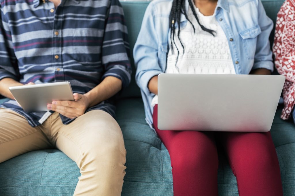 Couple with computer addiction