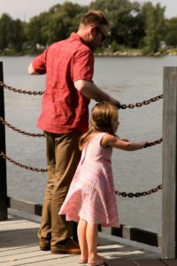 Man and daughter