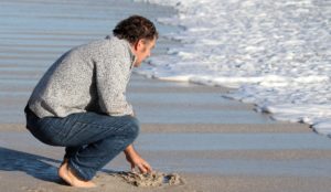 Man in the sand