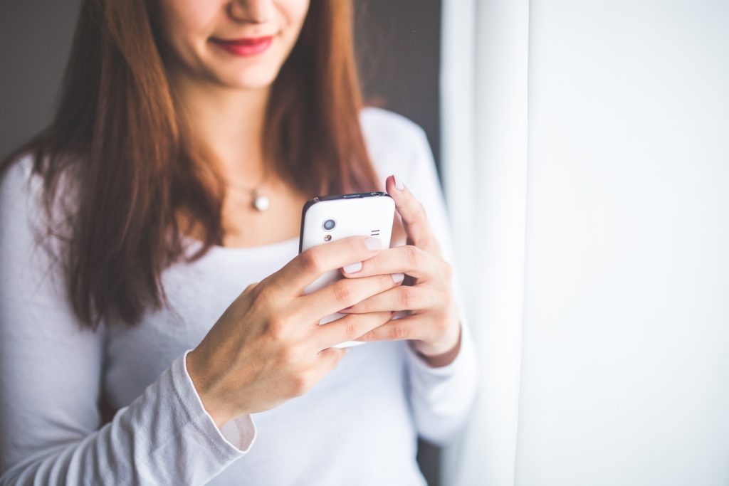 Woman suffering from work addiction