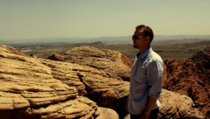 Man standing in the desert