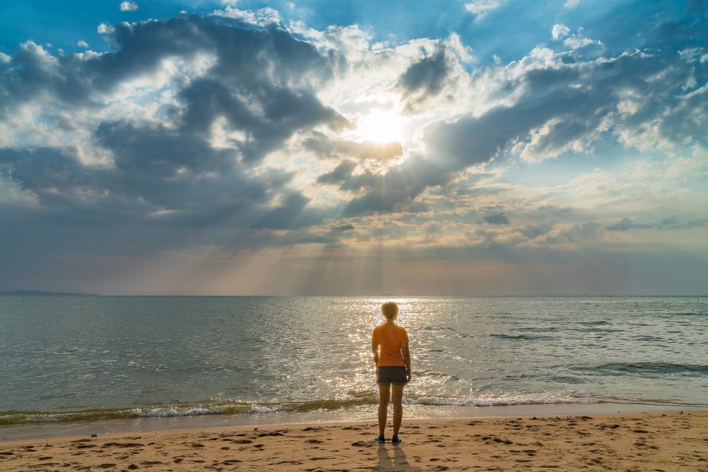 Woman on the beach