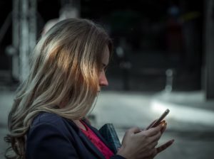 Girl troubled with Excessive Smartphone Use