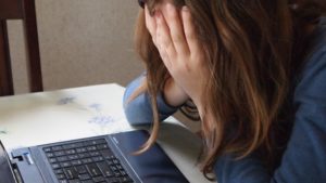 Woman at computer