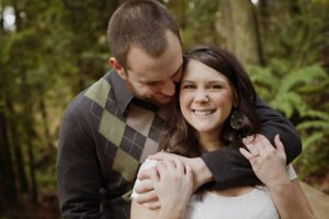 Married couple smiling