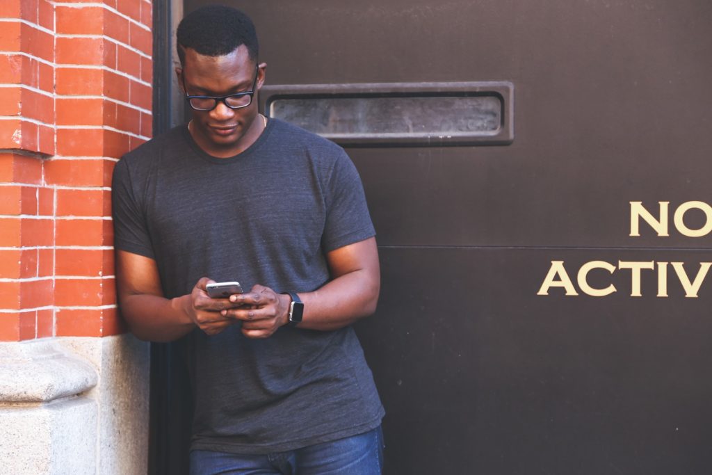 Man with his smartphone