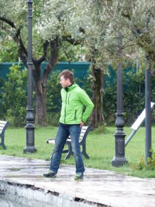 Man walking in park