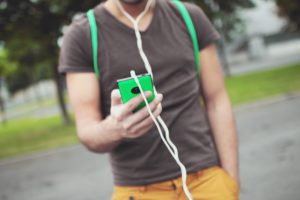 Teens with smartphone