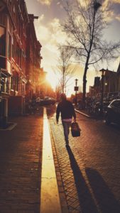 Man walking on the street