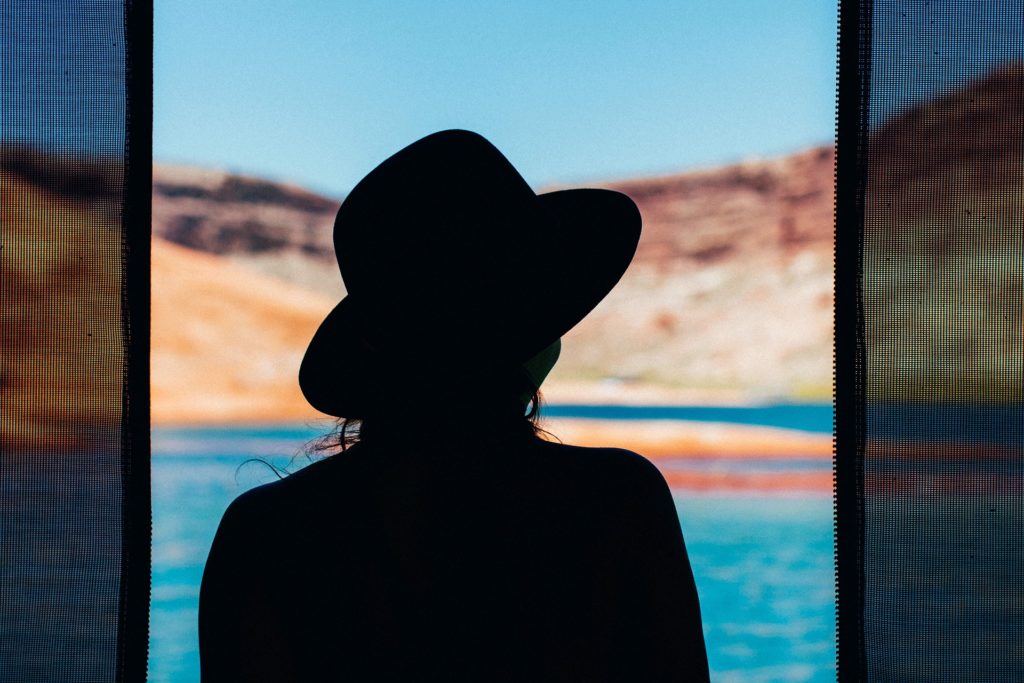 Woman with hat