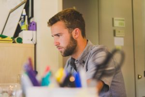 Man struggling with addiction