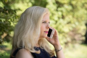 Woman talking on the phone