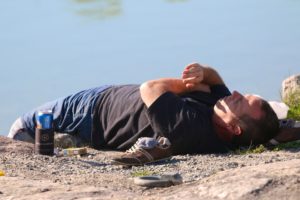 Man struggling with alcoholism