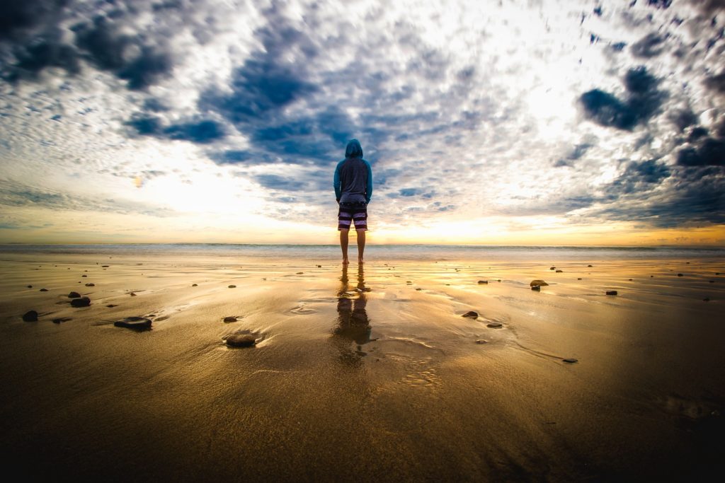 Man standing on the beach