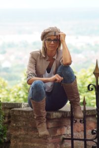 Woman sitting on a bench