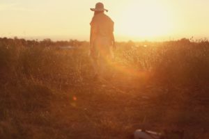 Woman in field