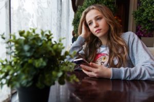 Teenage Girl with an Electronic Cigarettes and Vaping