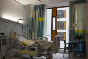 Hospital Room with Bed used during an opioid overdose